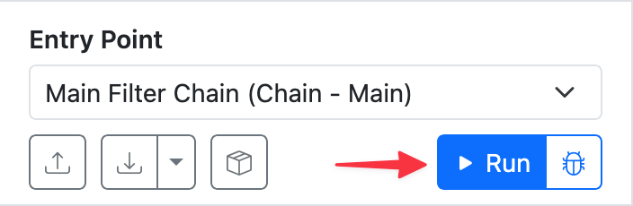 The simulation run button