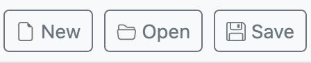 Application toolbar simulation buttons
