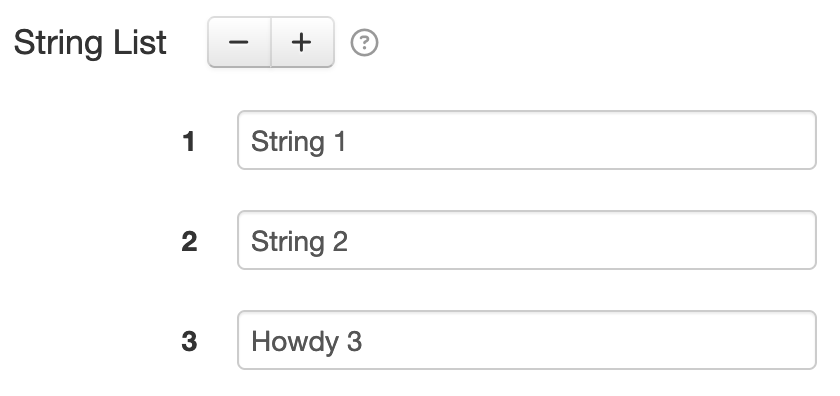 Simple dynamic list setting in an HTML form