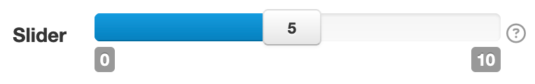 Slider setting as an HTML form widget