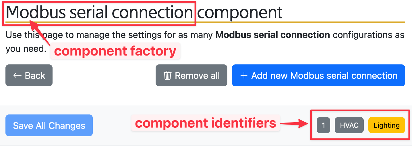 Component identifiers in the SolarNode setup app