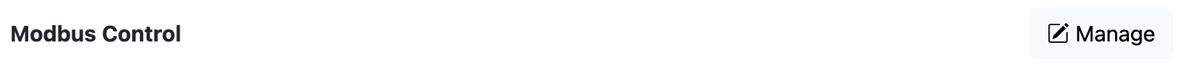 Modbus Control component