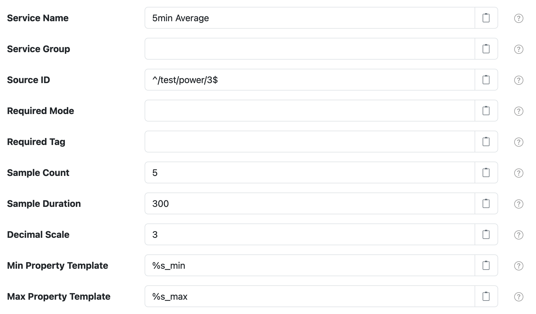 Downsample filter component settings