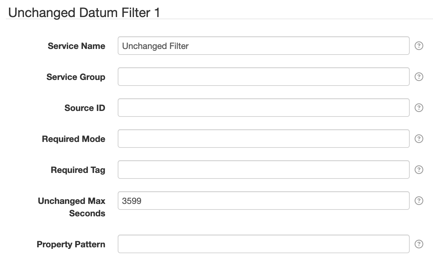 Unchanged Datum filter component settings