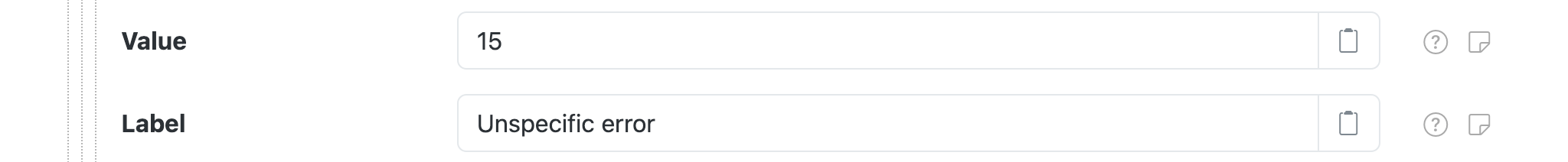 CAN Bus value label settings