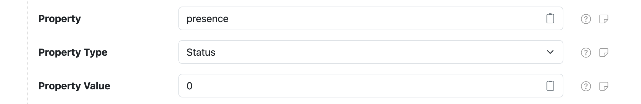 Fixed Data Property settings