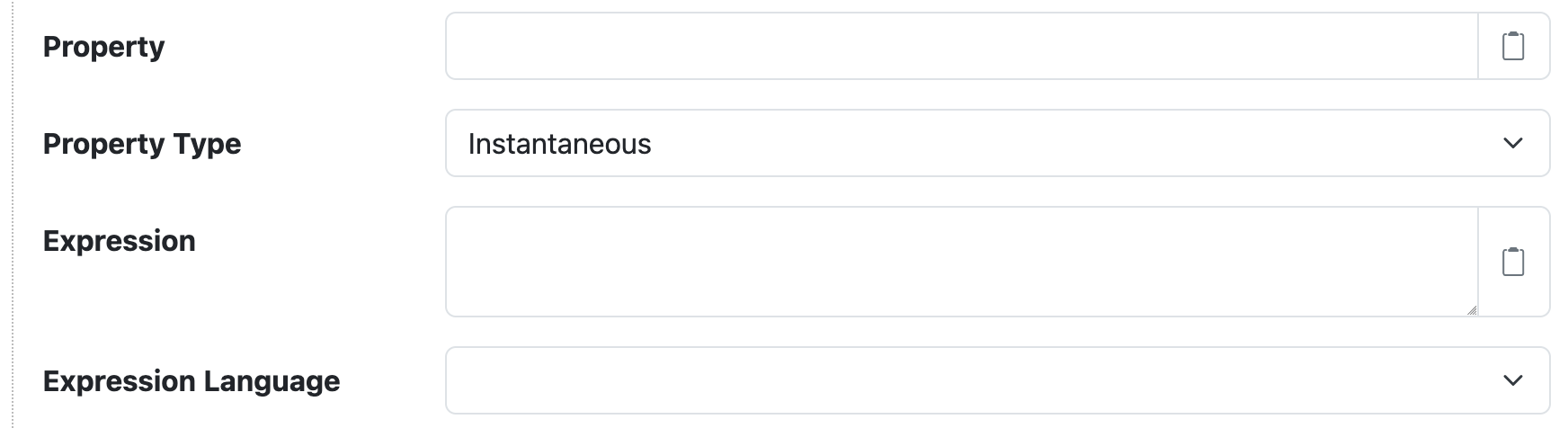 Expressions settings