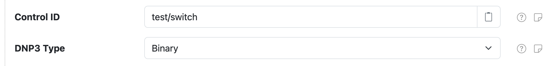 DNP3 Outstation control settings