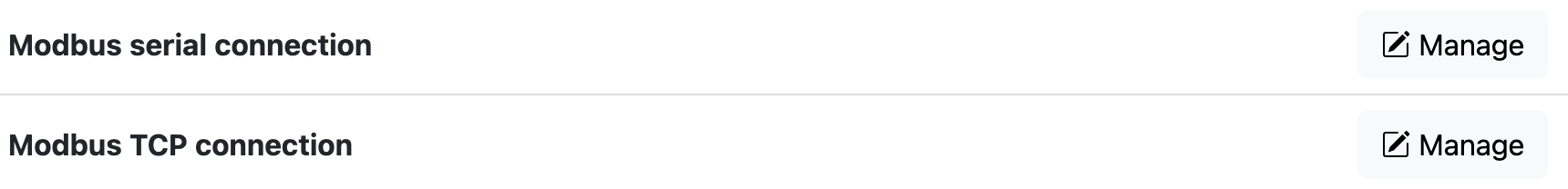 Modbus connection components
