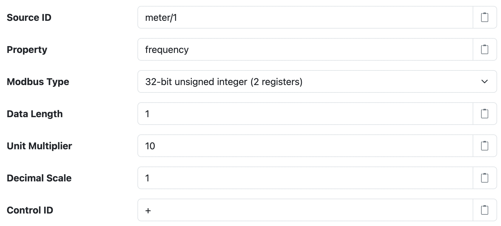 Measurement settings
