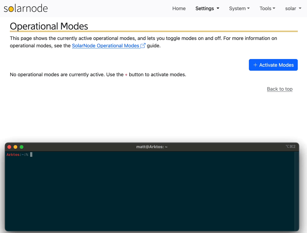 Using s10k to toggle operational modes